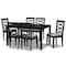 Baxton Studio Lanier Grey Upholstered and Brown Finished Wood 7-Piece Dining Set 173-10530-10519 - alternate 1